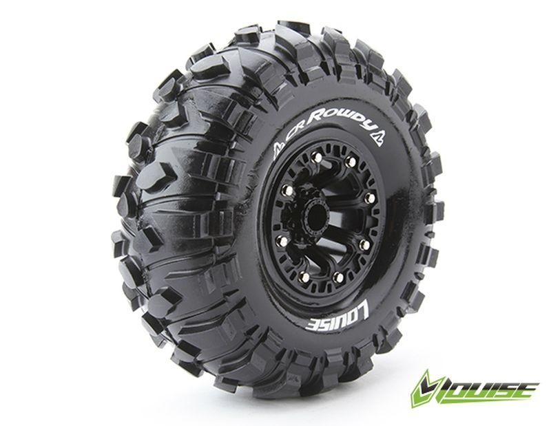 Louise CR-Rowdy Reifen supersoft auf 2.2 Felge schwarz 12mm (2) 1/10 Crawler