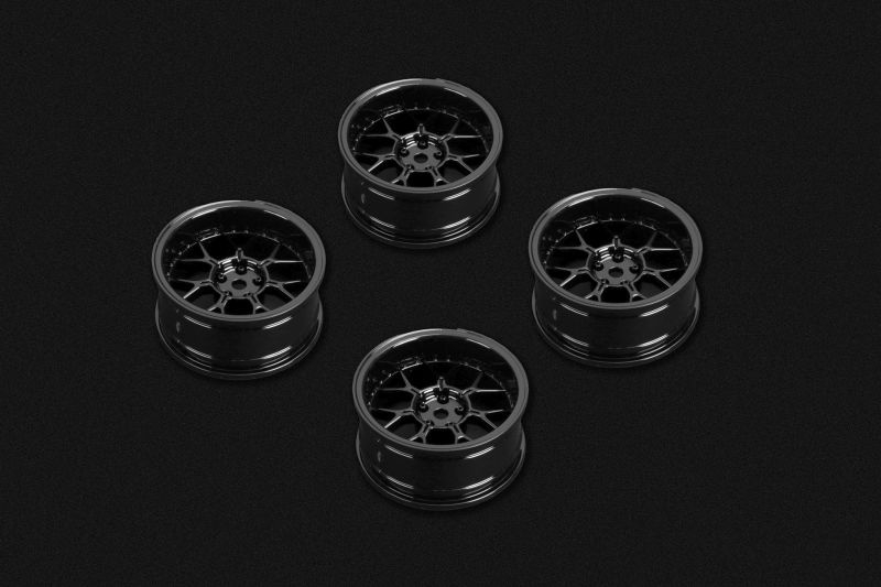 Preview: Louise Drift-Felge 14-Speichen hochglanz-schwarz (4) LOUISE 1/10 Drift (2,4,6,8mm Offset, 12mm Radsechskant)