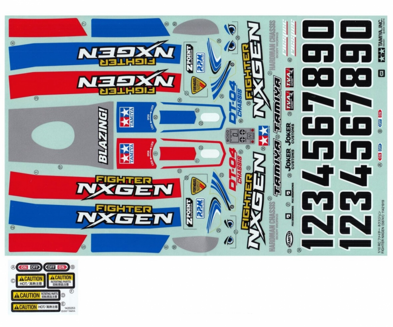 Tamiya DT-04 Sticker NXGEN Red/Blue