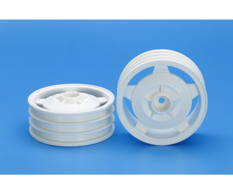 Tamiya DT-04/TD2 Buggy Star-Dish Design Felgen 60/19 weiß (2) vorne