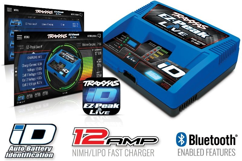 Traxxas EZ-Peak Live bis 12-Amp NiMH/Lipo Schnell-Lader (mit iD Akku-Erkennung)