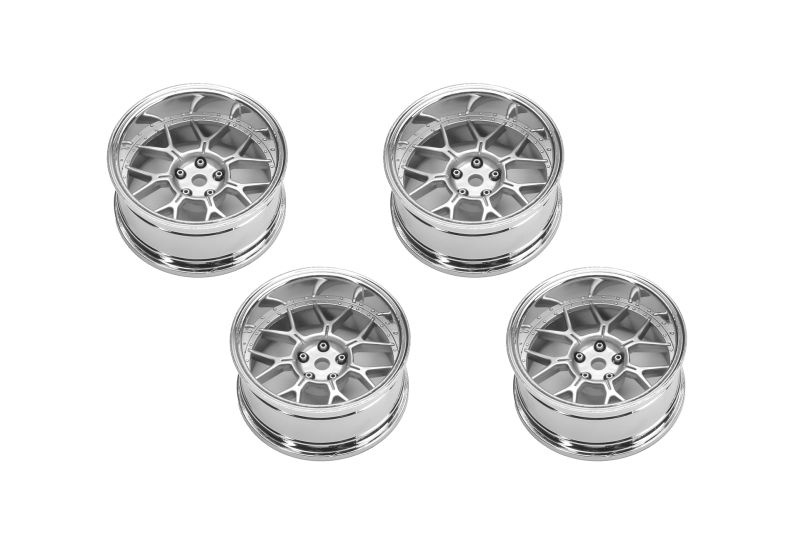 Preview: Louise Drift-Felge 14-Speichen matt-silber (4) 1/10 Drift (2,4,6,8mm Offset, 12mm Radsechskant)