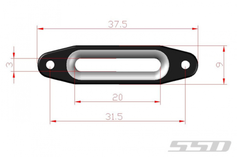 SSD Scale Hawse Fairlead (Black)