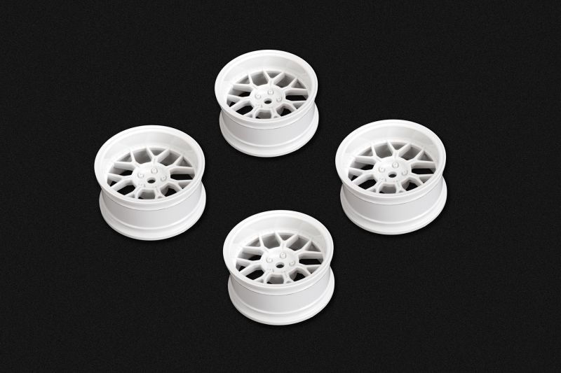 Preview: Louise Drift-Felge 14-Speichen hochglanz-weiß (4) 1/10 Drift (2,4,6,8mm Offset, 12mm Radsechskant)