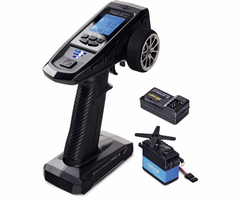 Carson 4-Kanal Fernsteuerung Reflex Wheel Pro 4 2.4GHz LCD + CS-6 Servo