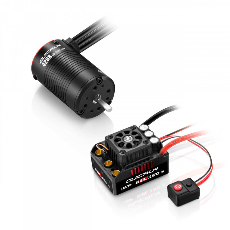 Hobbywing Brushless Combo WP8BL150 G2 4268SL 2600kV G2 Sensorless für 1/8 RC-Cars