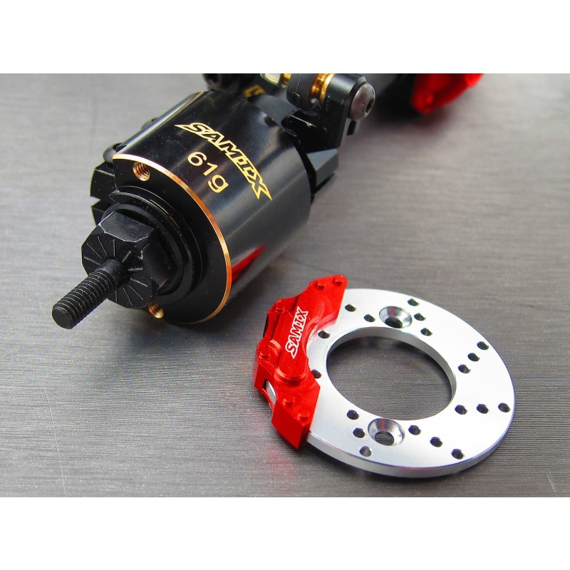 Samix SCX10 II  brass rear brake adapter (with scale brake rotor & caliper set)