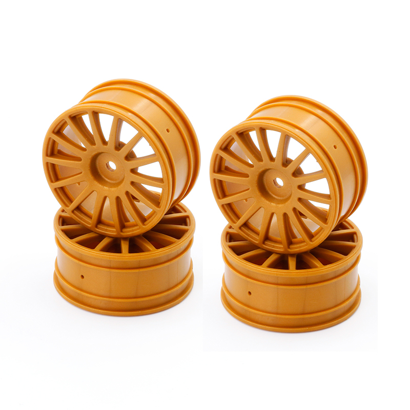 LC Racing Wheels 4pcs Gold 25mm 14 Spokes (12mm Hex) 4pcs