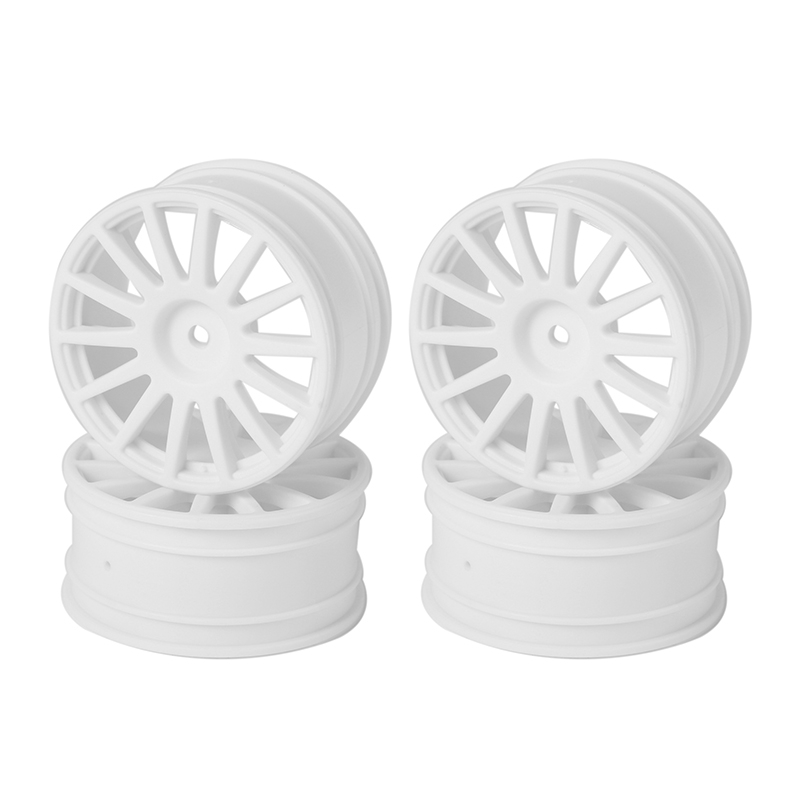 LC Racing Wheels White 25mm 14 Spokes (12mm Hex) 4pcs