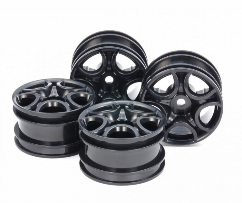 Tamiya M-Chassis C-Shaped 10-Spoke Wheels (4) black