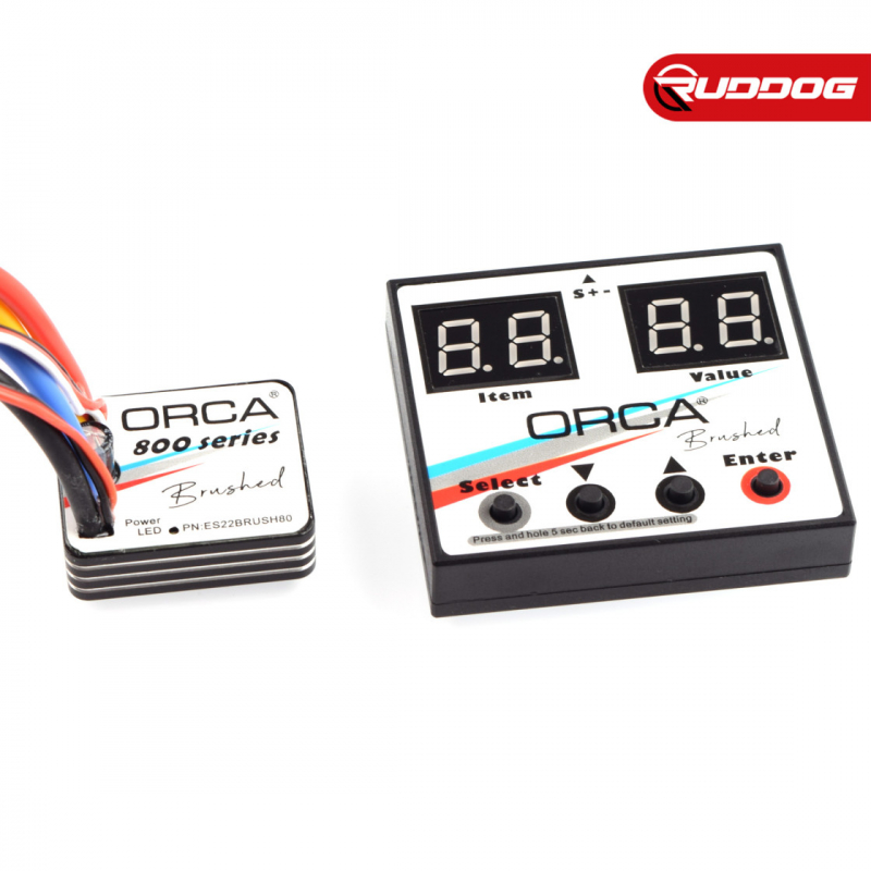 Orca 800 Series Brushed Regler mit Programmierkarte