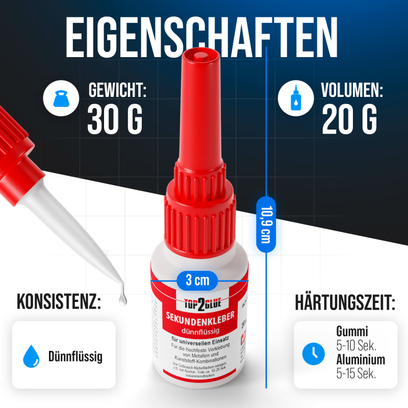 Top2Glue superglue 20g thin liquid industrial quality