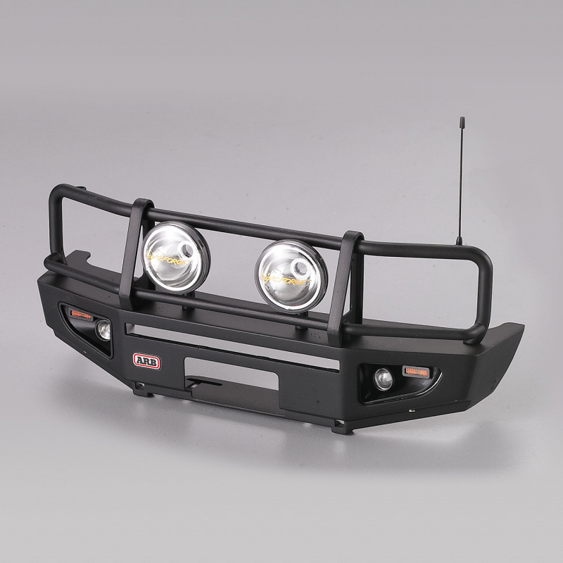 Killerbody Bumper with LEDs aluminium black 1/10 Truck  LC70
