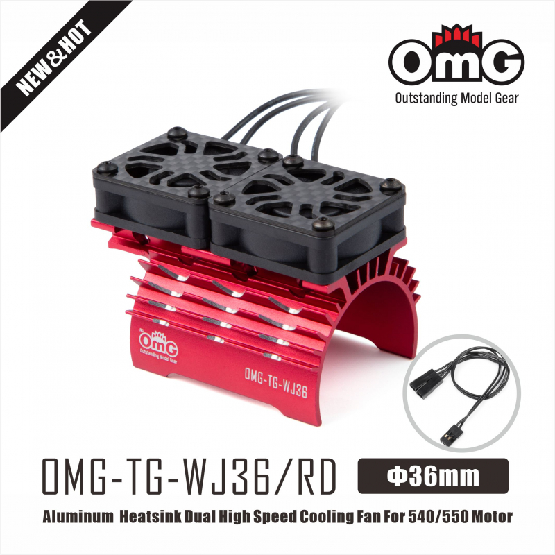OMG Motor Heatsink with Dual Cooling Fan for 540/550 Motor
