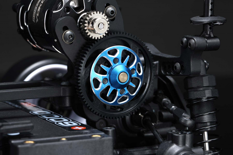Preview: Yokomo Aluminum light weight spurgear hub (Blue) for RD/SD/MD