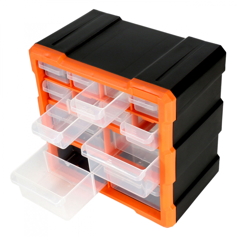 Preview: Robitronic Drawer Box with 12 drawers Orange