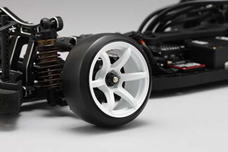 Yokomo Racing Performer Offset 6mm High Traction Felge 2 Stück Weiß für 1/10 RC RWD Drift Car