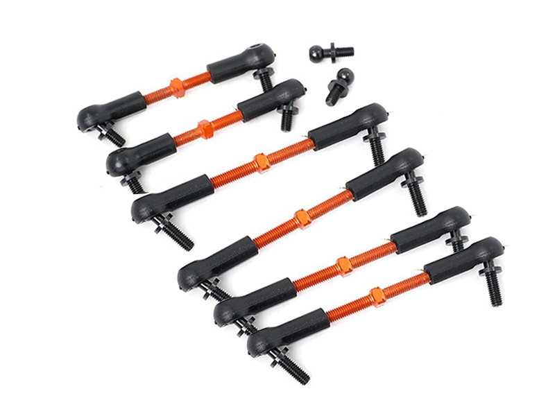 Yeah Racing 7075 Aluminium Spurstangensatz für HPI RS4 Sport3 Orange