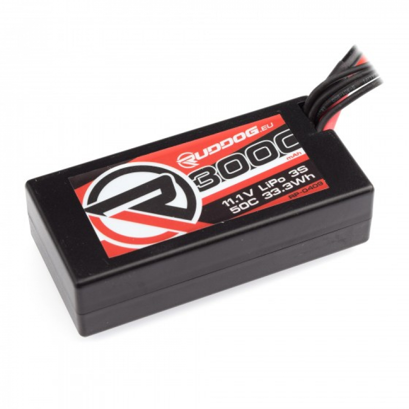 Ruddog 3000mAh 50C 11.1V LiPo Short Stick Pack Akku mit XT60 Plug