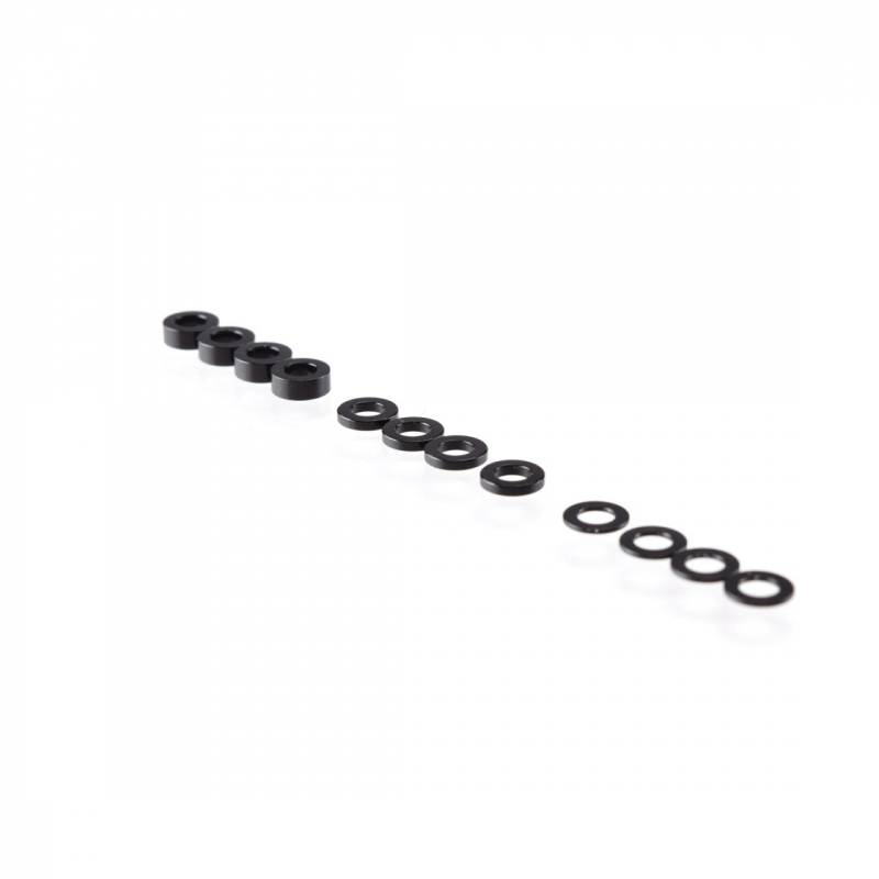 Ruddog 3mm Washer Set Black (0.5mm/1.0mm/2.0mm)