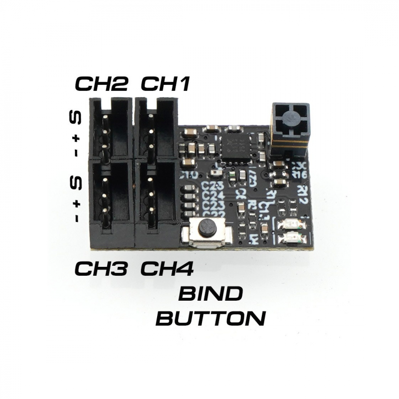 Preview: Ruddog RR28-F4G 2.4GHz 4-Channel Receiver (Compatible with Futaba F-4G)