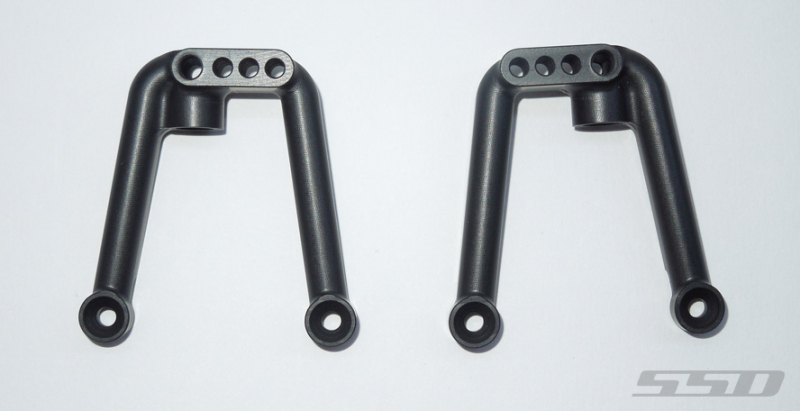 SSD Aluminum Rear Shock Hoops for SCX10 II (Black)