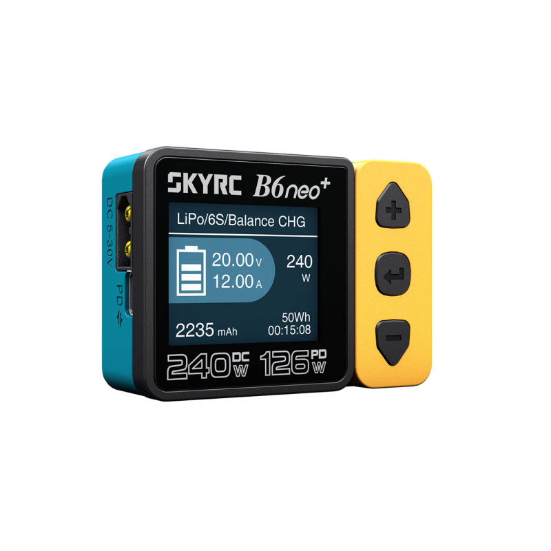 SkyRC B6neo+ Smart Charger yellow/blue LiPo 1-6s 10A 200W