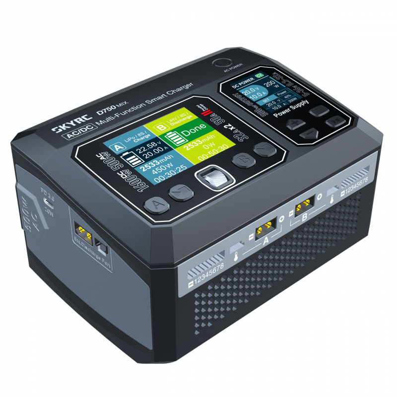 SkyRC D750 MIX Charger LiPo 1-8s 32A 500W AC