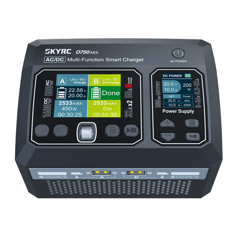 SkyRC D750 MIX Charger LiPo 1-8s 32A 500W AC