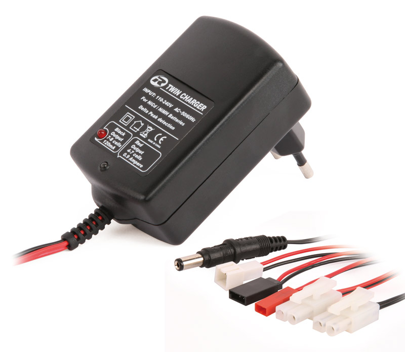 Robitronic Twin Charger 4-7 cells 0.9A & 7-8 cells 120mA