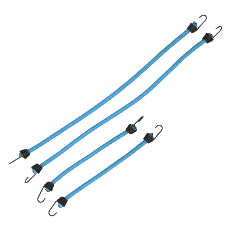 Tension belts with hooks Blue elastic (2 pairs)