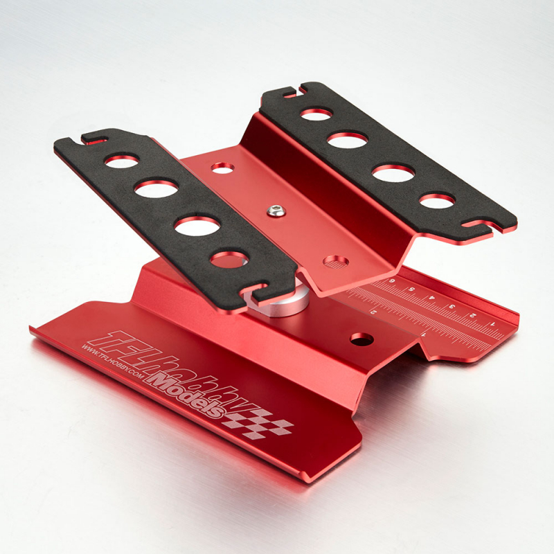 TFL Auto Montagestand 1/10 drehbar rot eloxiert