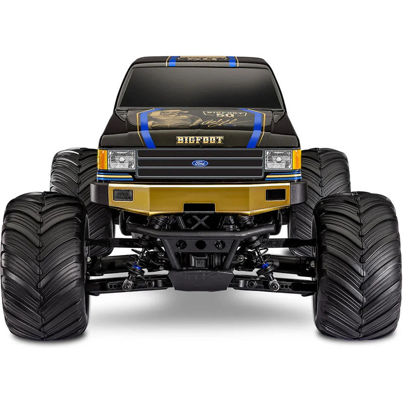 Traxxas Bigfoot 4x4 BL-2S 50TH-Edition 1/10 MonsterTruck RTR BL-2S Brushless, HD-Teile, mit Akku/Lader schwarz mit gold