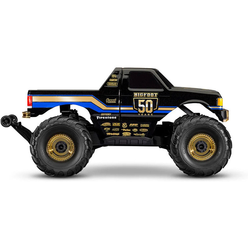 Traxxas Bigfoot 4x4 BL-2S 50TH-Edition 1/10 MonsterTruck RTR BL-2S Brushless, HD-Teile, mit Akku/Lader schwarz mit gold
