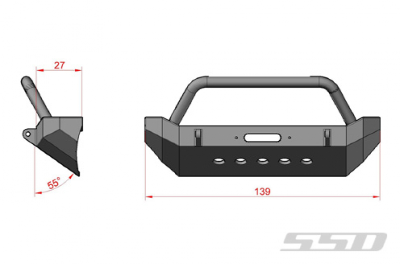 SSD Rock Shield Winch Bumper for TRX-4 / SCX10 II