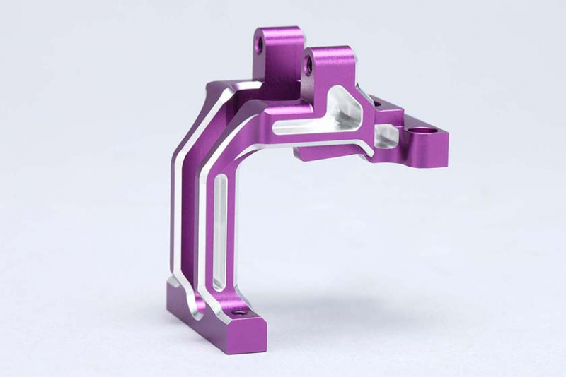 Yokomo Aluminum, one-piece, lightweight bulkhead for YD-2 / RD / SD (purple)