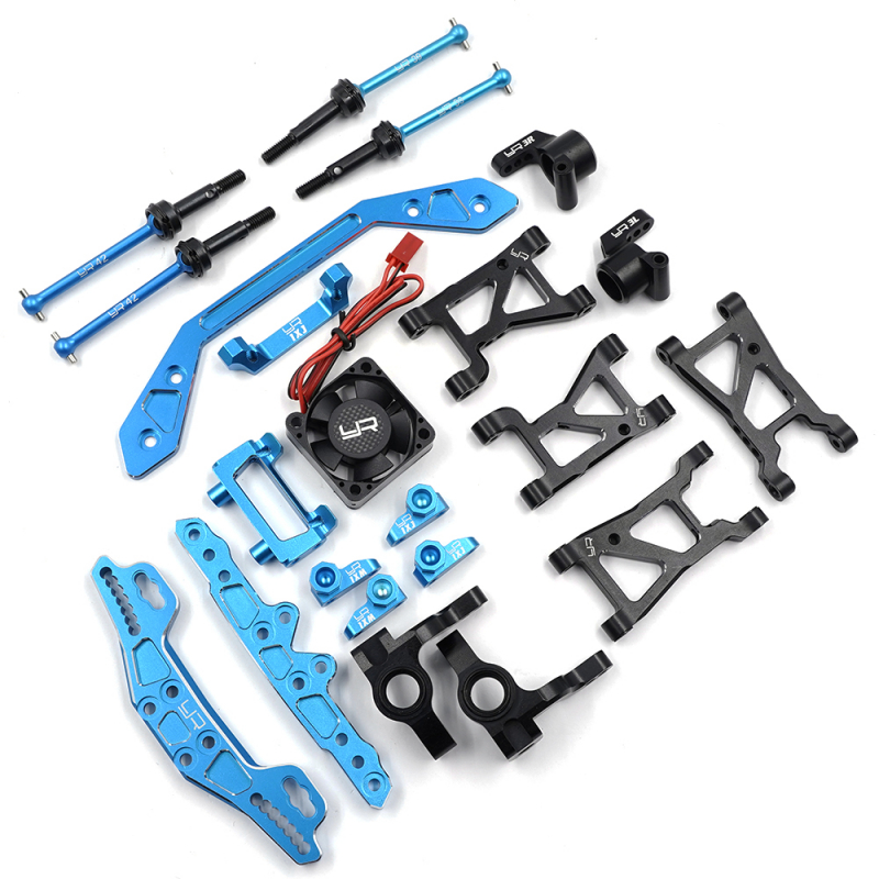 Yeah Racing Aluminum Essential Conversion Kit Blue & Black For Tamiya XV-01