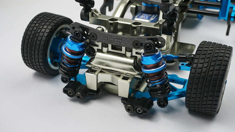 Yeah Racing 70mm Aluminium Big Bore Go Dämpfer Set blau für 1/10 Offroad (2)