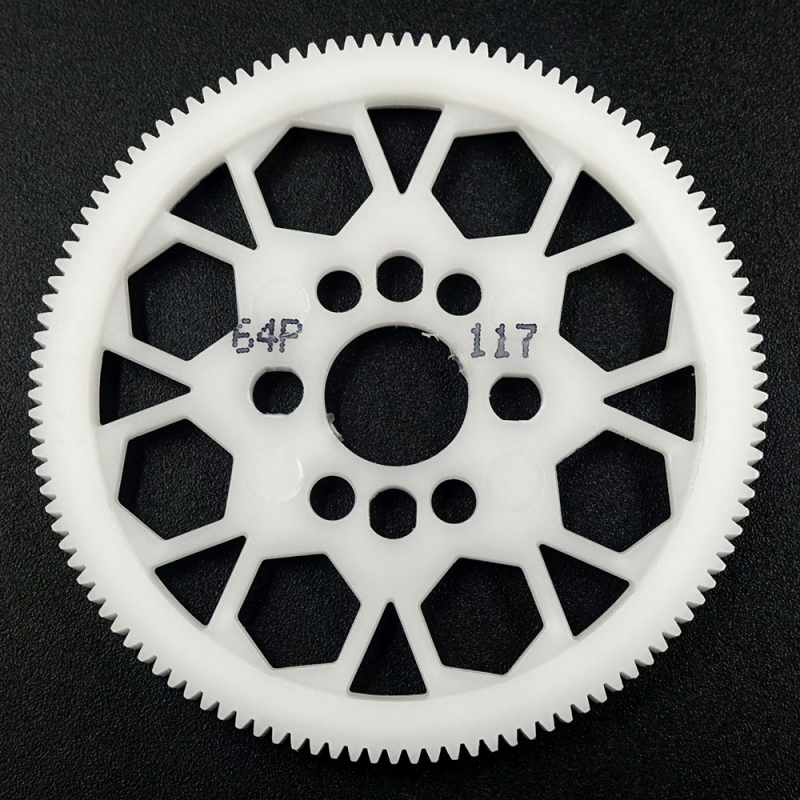 Yeah Racing Competition Delrin Spur Gear 64P 117T For 1/10 On Road Touring Drift