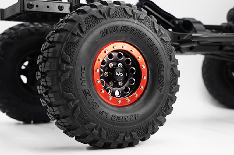 thumbnail image 2 of Yeah Racing 1.9" Aluminum F-RG Beadlock Wheels - Red CNC Machined For RC Crawlers (2pc) 2 of 9