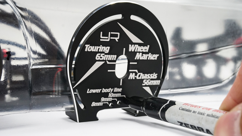Aluminium Radlauf Schablone für 1/10 Touring und M-Chassis