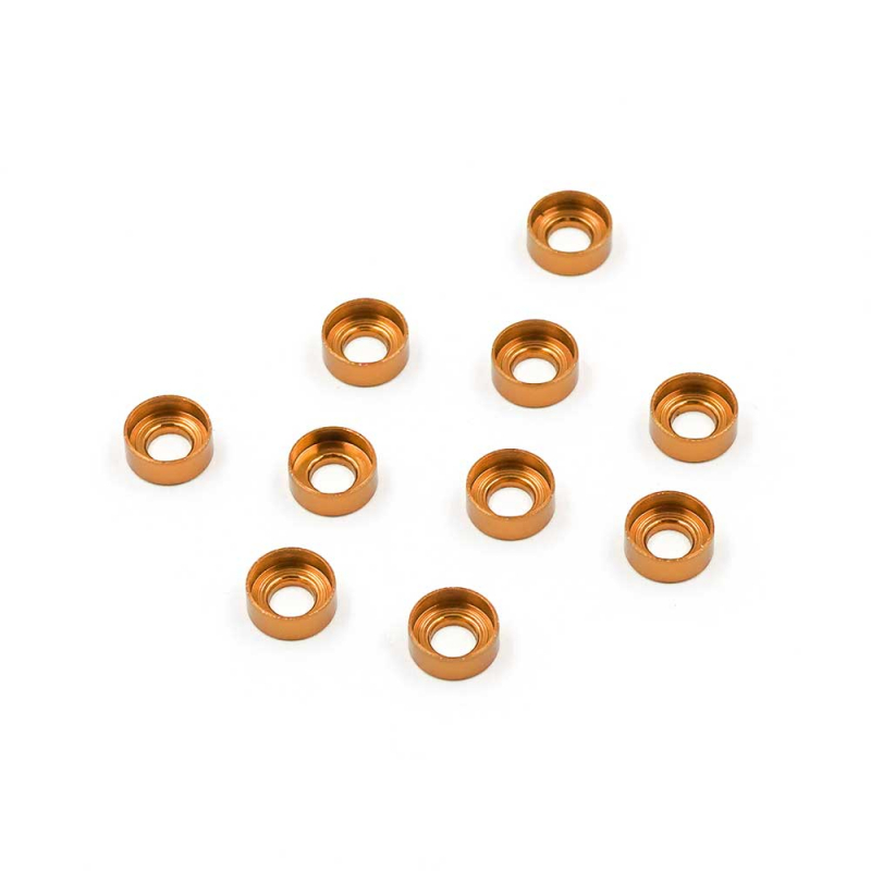 Yeah Racing Aluminum M3 Button Head Countersunk Washer Orange 10 pcs