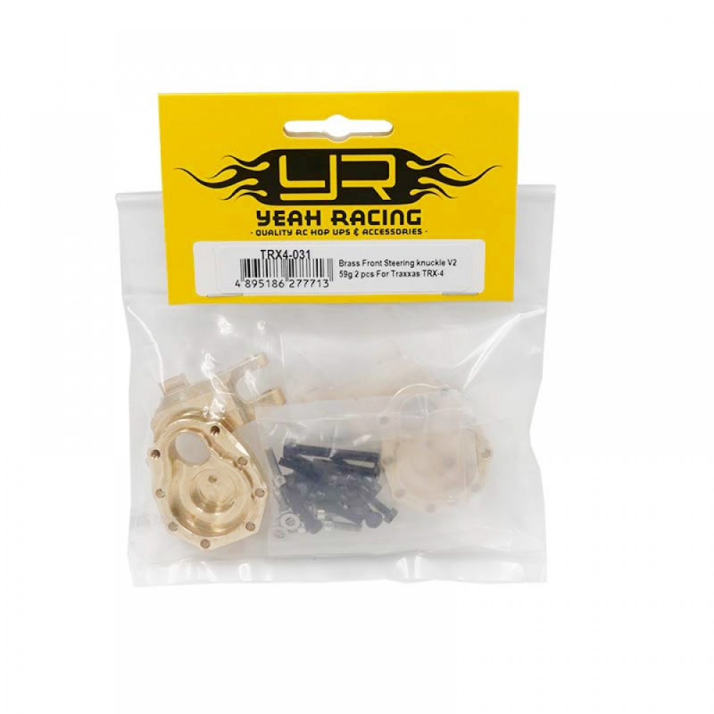 Vorderer Achsschenkel V2 aus Messing/Brass 59 g 2 Stück für Traxxas TRX-4