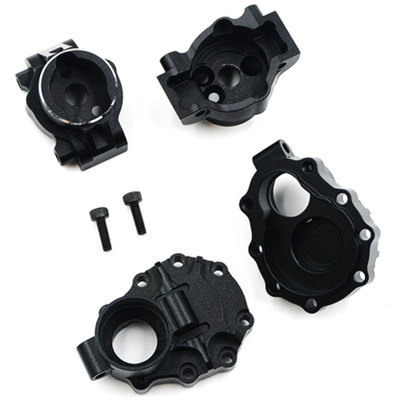 Aluminium C-Hubs hinten für Traxxas TRX-4 (schwarz)