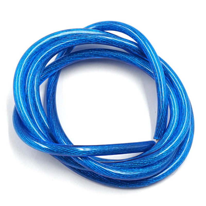 12AWG Transparent Wire 1m Blue