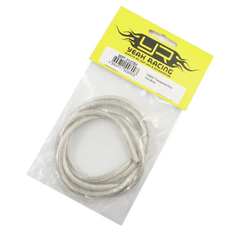 Yeah Racing Transparent Kabel 12AWG 1m silber