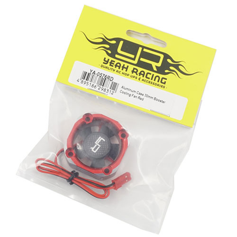 Aluminum Case 30mm Booster Cooling Fan Red