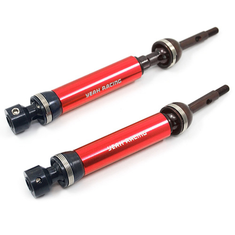 HD Tool Steel Rear Universal Drive Shafts for Traxxas 1/10 Slash Stampede 4X4 Red