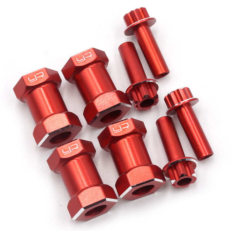 Aluminium 12mm-Sechskant Radmitnehmer Set für Crawler 20mm Offset (rot)