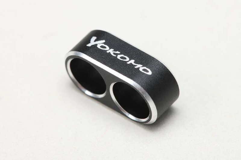 Yokomo Aluminum wire guide for 12 gauge (black/2 holes)